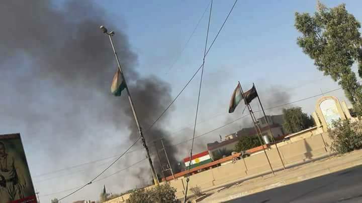 Peshmerga set on fire their HQ and withdraw from Daquq