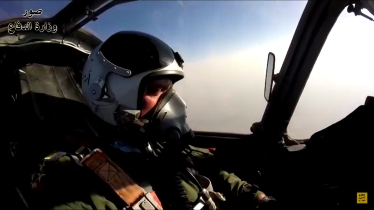 Iraq AF Sukhoi Su-25 conducting bombardment of ISIS positions in western Anbar Province, Al-Qa'im District.    