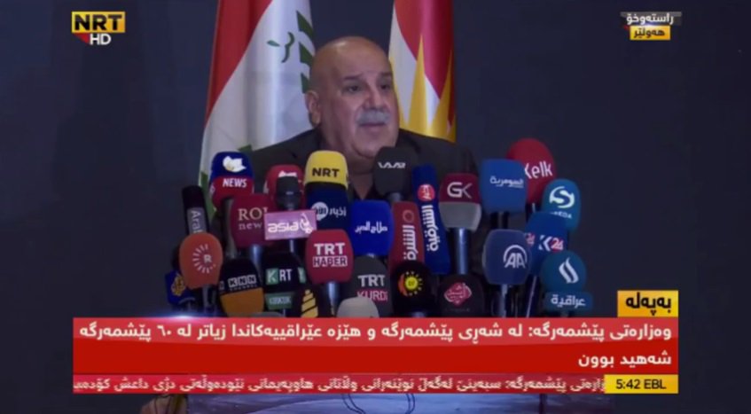 According Jabar Yawer from Peshmerga Ministry, 60 Peshmerga have been killed and 150 wounded in confrontations with Iraqi army and PMU.   