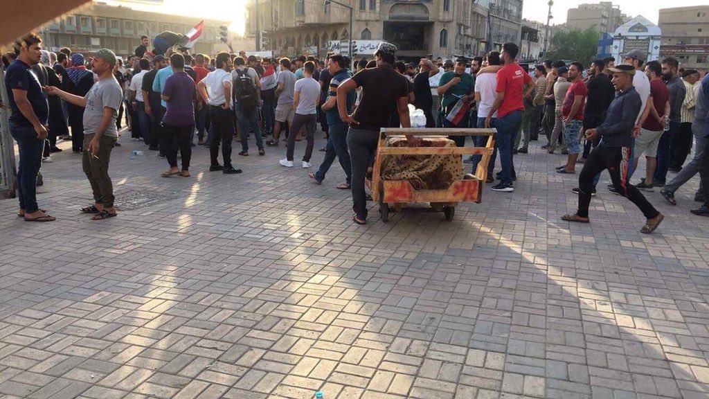 Baghdad demonstrations starting from Tahrir square to demand services and fight corruption