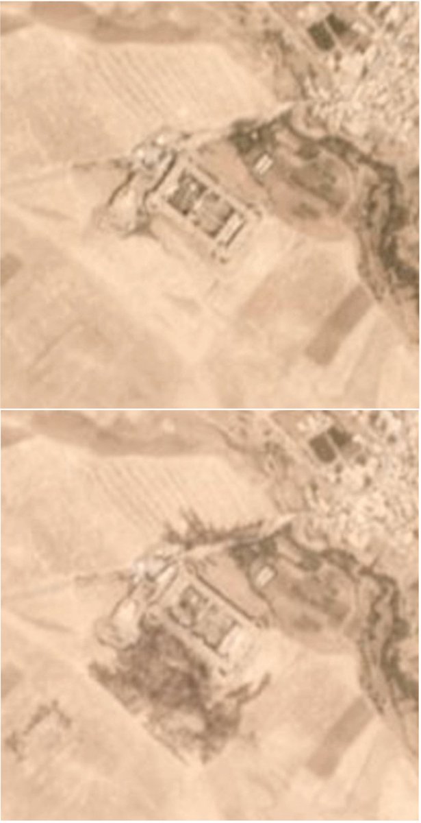 Latest satellite image from @planetlabs shows impact of the Sept 8th attack of Iranian Fateh-110 on Kurdish HQ in Iraq   