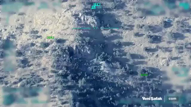 Turkish Armed Forces releases the video footage of the air campaign that neutralized 10 PKK militants in Northern Iraq.     