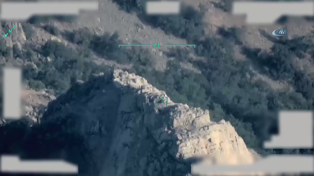 Turkish Armed Forces released the aerial footage of airstrikes on Pkk targets in Northern Iraq.   