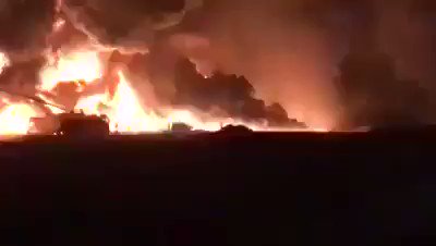 Fire at the Bzarkan oil field  in Maysan province 