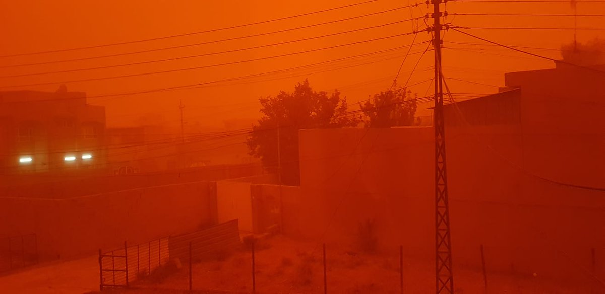 A dust storm sweeping the province of Nineveh
