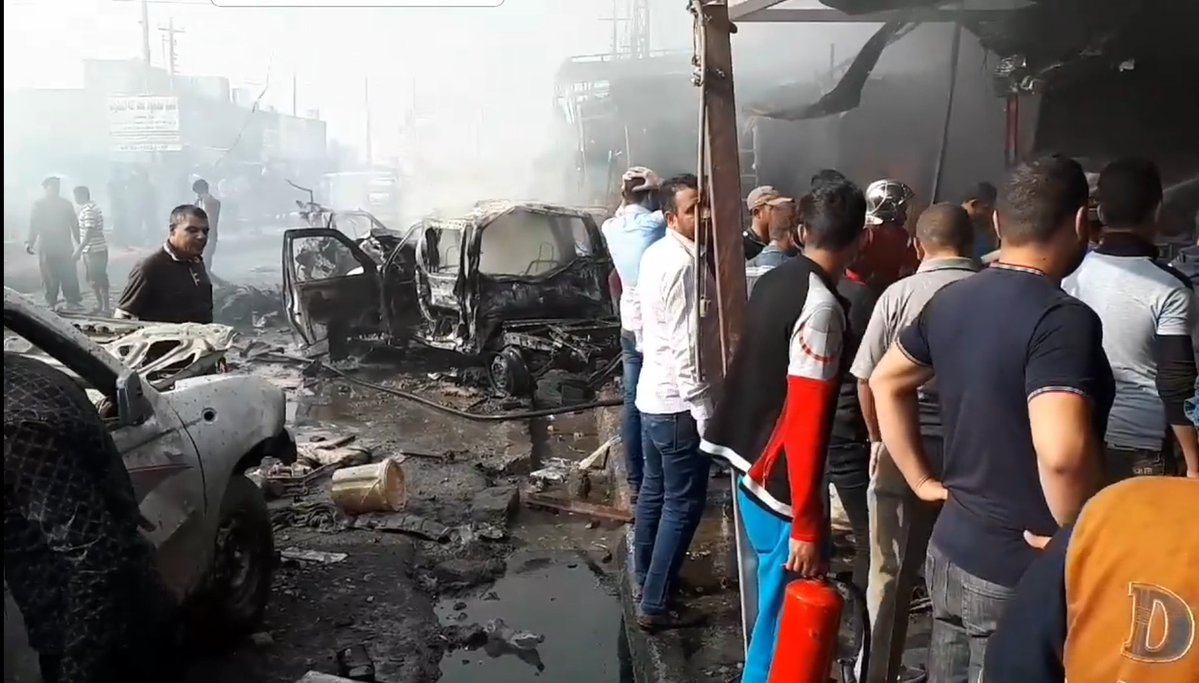6 people (including two soldiers) killed and 40 wounded in a car bomb attack that targeted a public market in al-Qithara sub-district southern Mosul city.    
