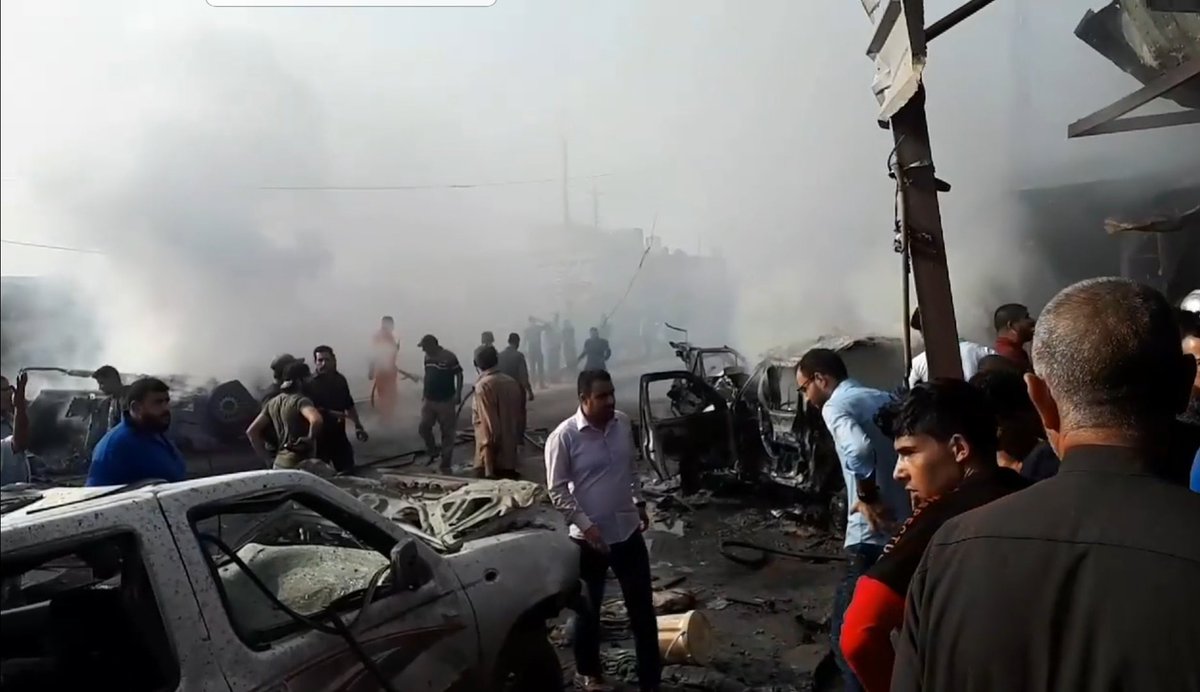 6 people (including two soldiers) killed and 40 wounded in a car bomb attack that targeted a public market in al-Qithara sub-district southern Mosul city.    