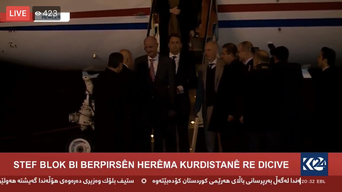Netherlands Foreign Minister arrives in Erbil, capital of the Kurdistan Region. He will meet with the KRG officials tomorrow.   