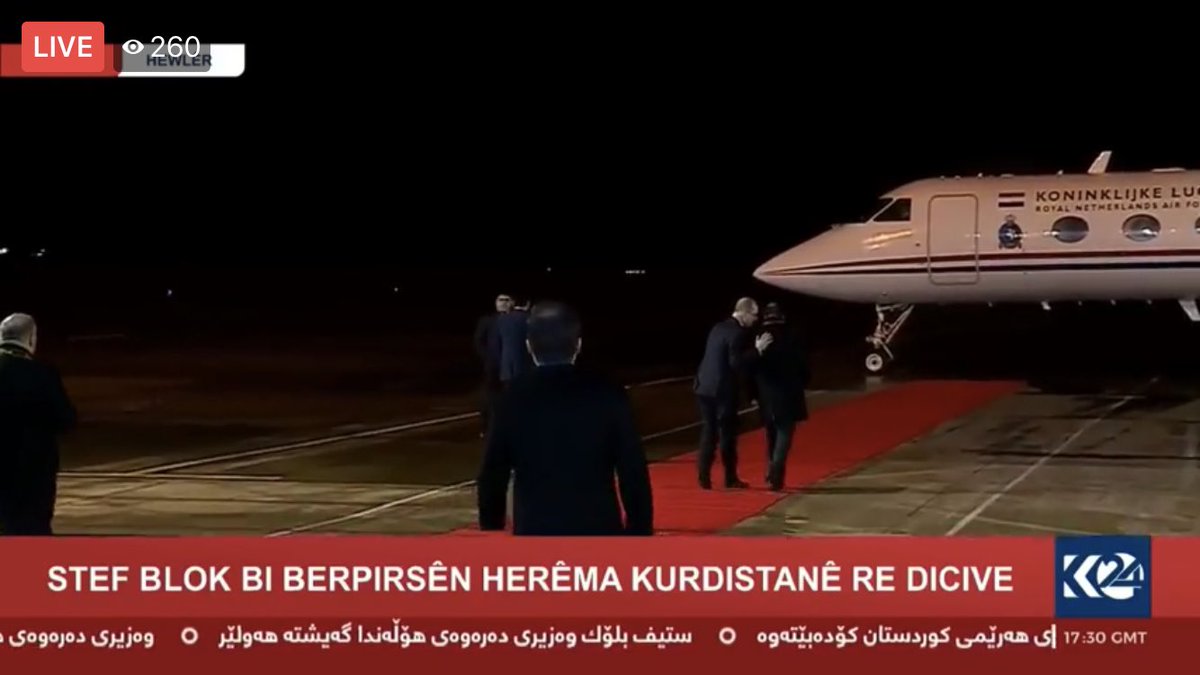 Netherlands Foreign Minister arrives in Erbil, capital of the Kurdistan Region. He will meet with the KRG officials tomorrow.   