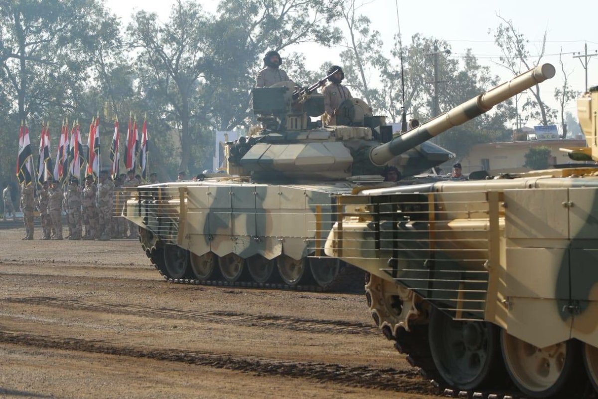 Iraq's new T-90S tanks made an appearance during an Army Day parade 