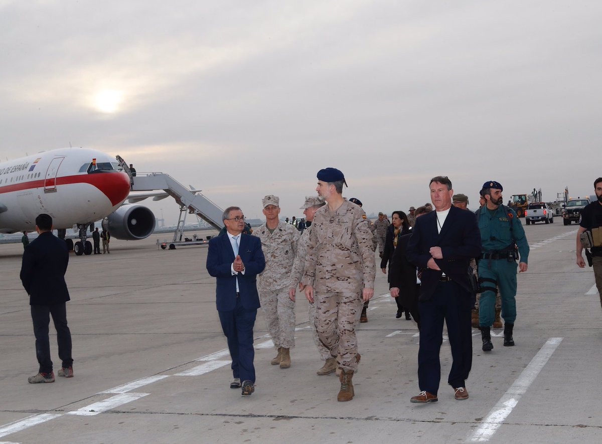King Felipe VI of Spain is in Baghdad, Iraq. visited his troops.   