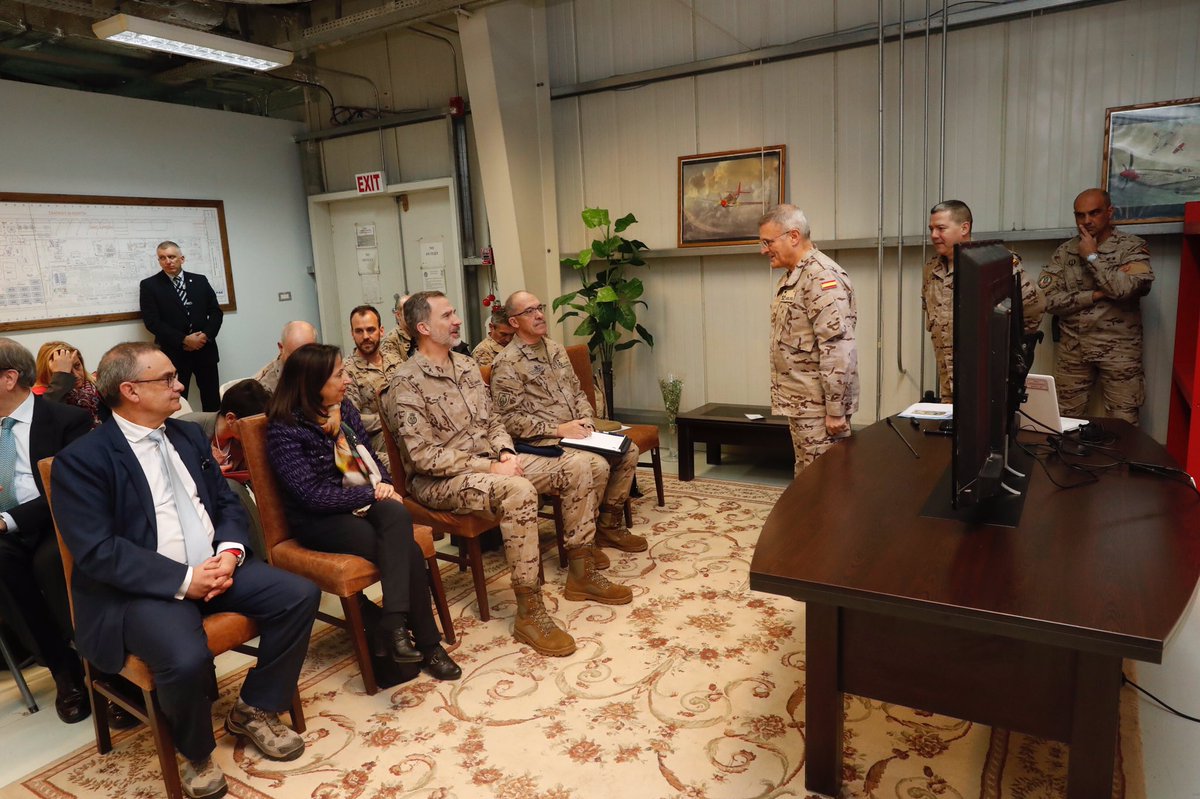 King Felipe VI of Spain is in Baghdad, Iraq. visited his troops.   