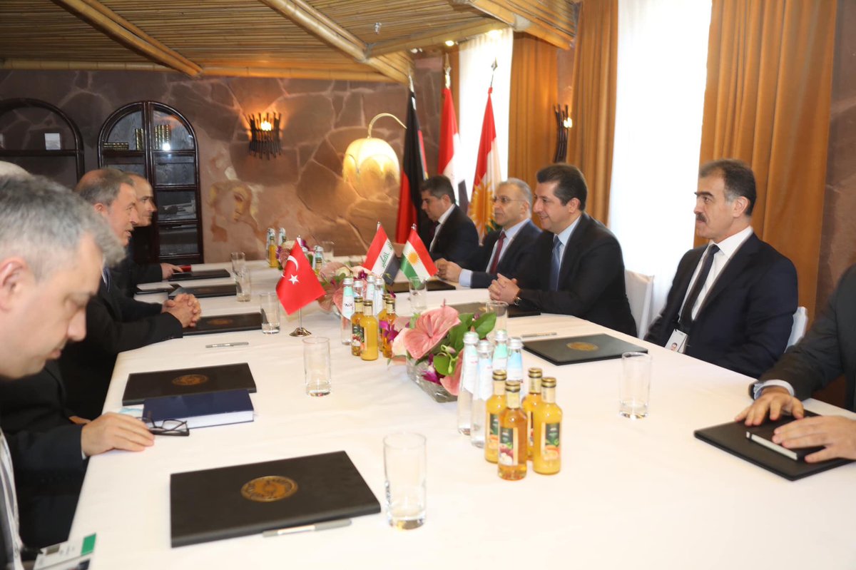 Masrour Barzani: Substantive exchange today with Defense Minister Hulusi Akar of Turkey during the second day of Munich Security Conference. We discussed regional developments and issues of bilateral importance.   