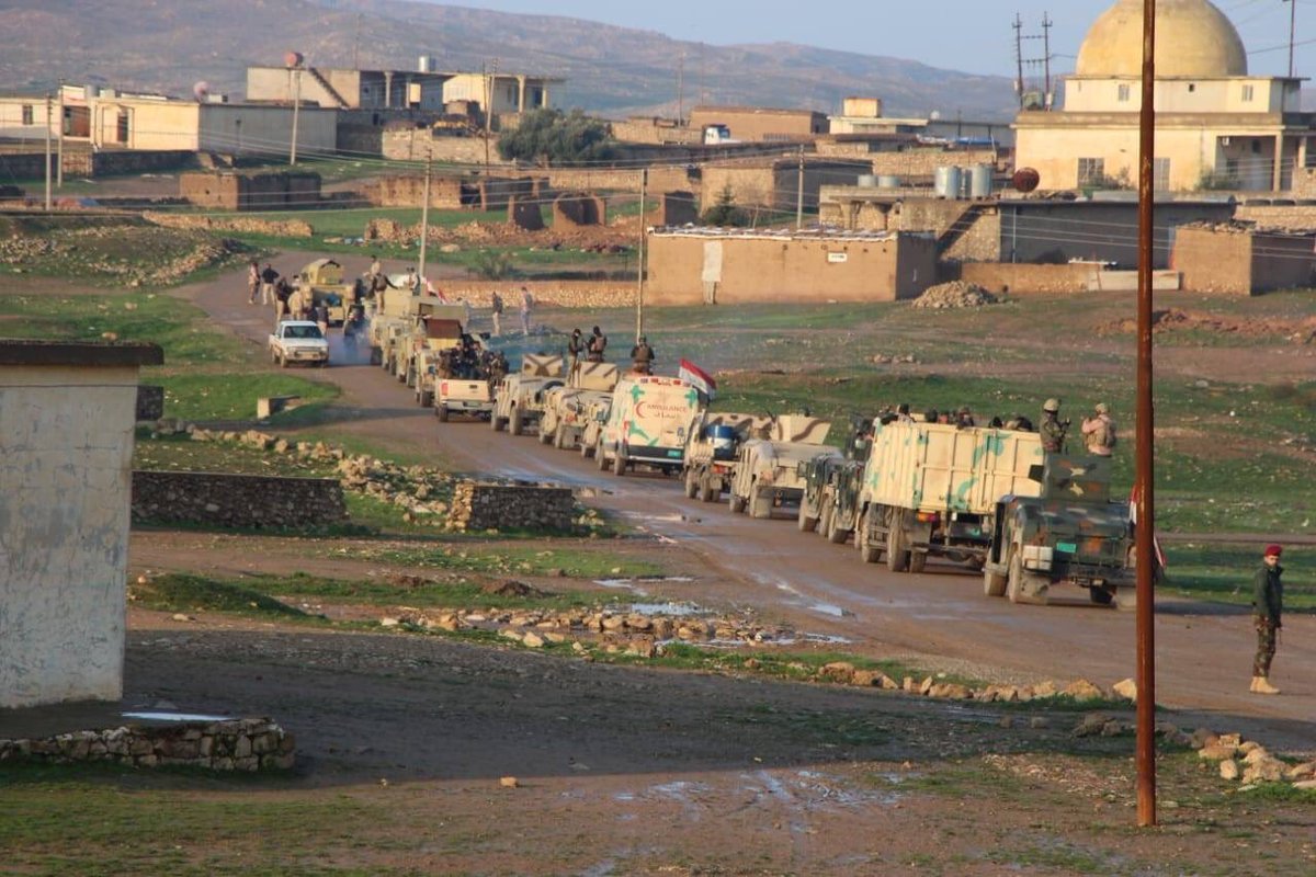Iraq's Army (20th Division) stormed through the Sheikh Ibrahim mountain range in western Ninawa province from 5 sides, an area that has seen a recent spike in Da'ish activity. Several Da'ish tunnel and cave networks, staging areas and IED caches found and destroyed.   