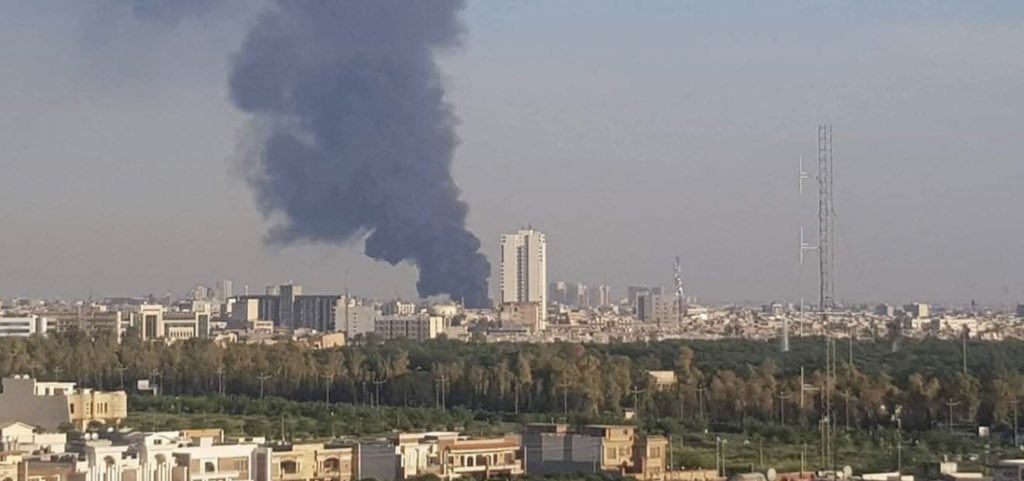 Huge smoke coming out from one of the Iraqi Election commission warehouses in Erbil capital of Kurdistan region. 