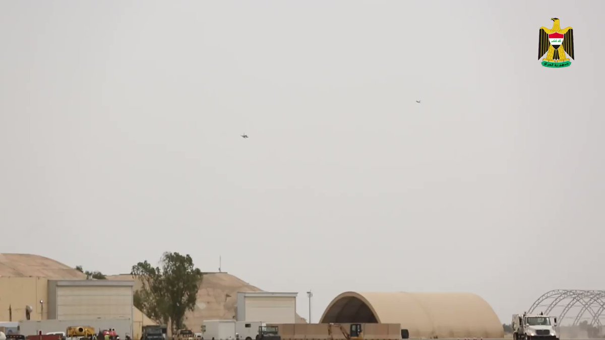 The Iraqi Air Force takes delivery of a new batch of F16 fighter jets.