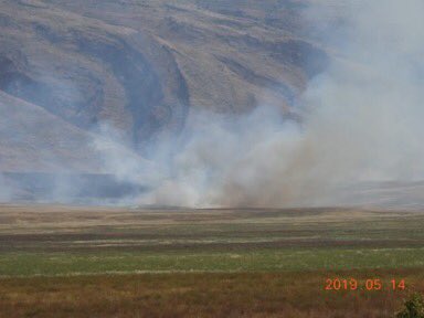 ISIS sets fire on agricultural lands in Ali Rash village in Makhmour.   