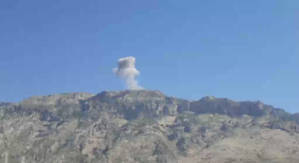 Turkish jets heavily shell Kurdish PKK fighters on Kurazhar Mountain, near Sheladize district in the Kurdistan Region's Duhok province.   