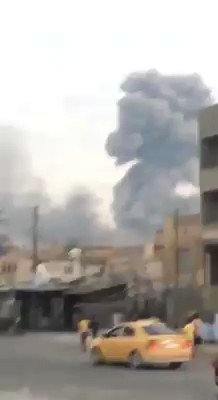 Multiple blasts targeted a weapons depot inside a PMF base in Abu Dashir neighborhood in south of Baghdad capital of Iraq.   Multiple Sources reported. Video  al-Sharqiya news agency