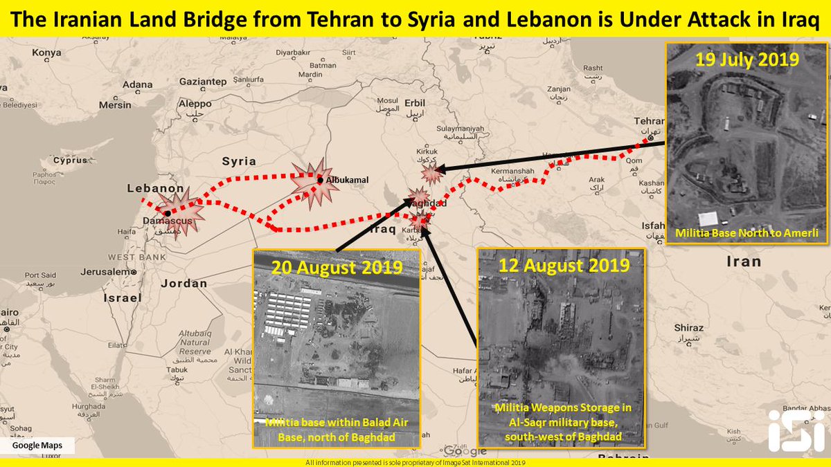 ISI assesses: the sites attack aimed to destroy the Iranian land bridge from Tehran to Syria and Hizballah, as well as to prevent the Iranian capability of conducting attacks from Iraq against the surrounding countries