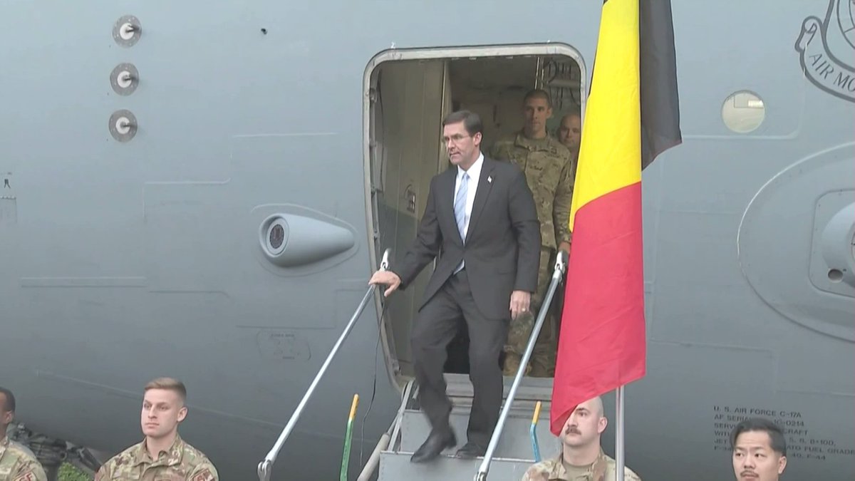 .@EsperDoD arrives in Brussels for talks at NATO HQ at end of trip that included stops in Afghanistan, Saudi Arabia and Iraq