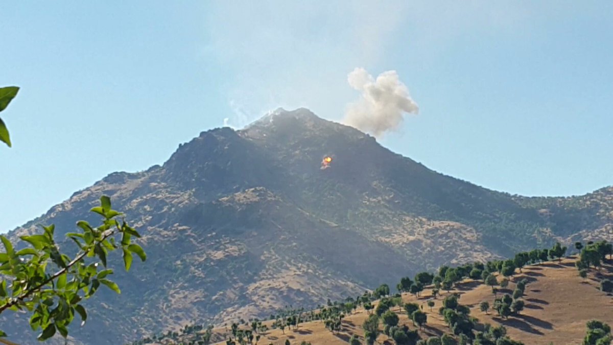 Turkish army is bombing Bradost area in northern  Erbil city the capital of Iraqi Kurdistan, The location exactly is near Iran and Iraq border