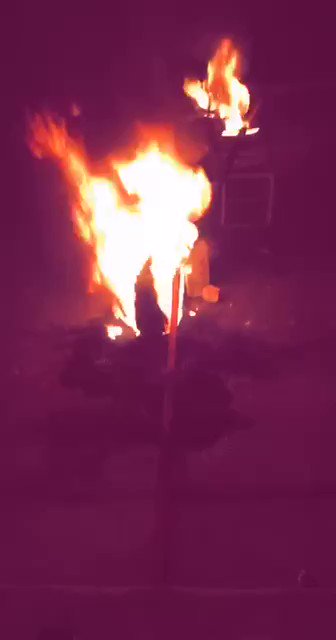 Some streets in Karbala were closed with burning tires