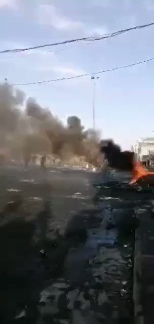 Government forces fire live bullets and tear gas canisters at demonstrators in Najaf 