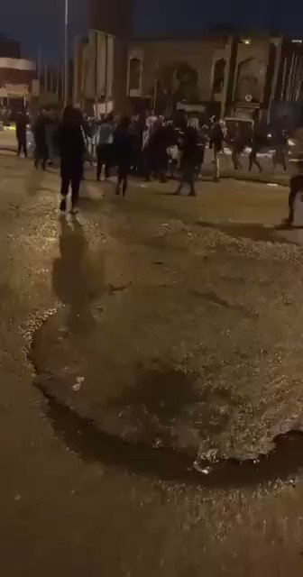 Najaf at these moments: one or protesters was shot dead by sniper