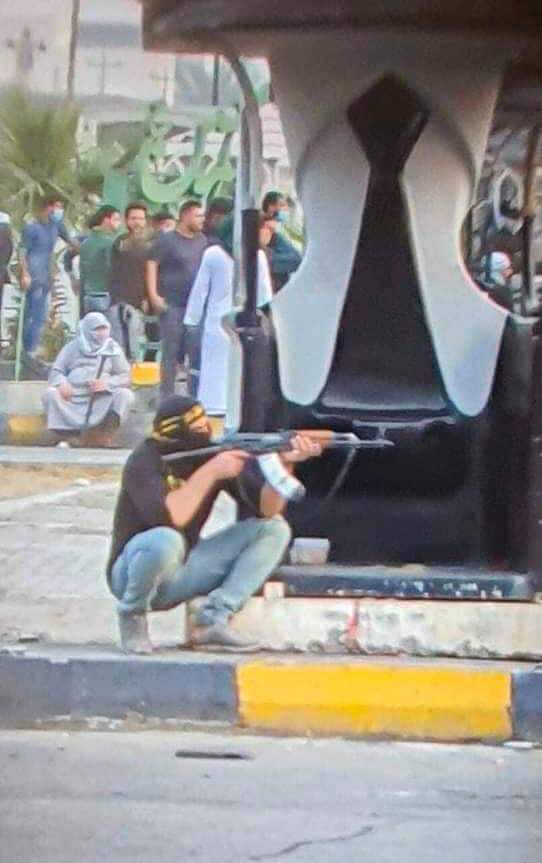 Photos from the Hakim shrine today in Najaf. Saraya Ashura elements