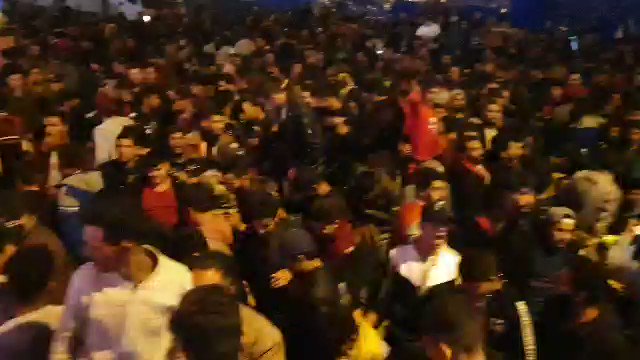 Heavy rain in Hillah right now but ongoing protests show no sign of stopping.