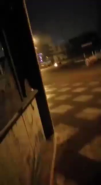 The convoy of the unknown militants that fired live ammunition at protesters in Sinak area, Baghdad