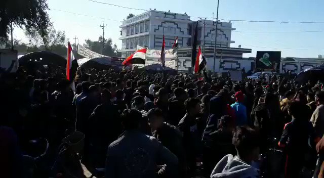 Al-Diwaniyah a short time ago. Civil disobedience of school students in the eastern Hamza district 