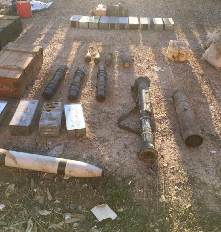 Weapons seized by ERD in Abu Saida. 6 people also arrested.  Imagine that