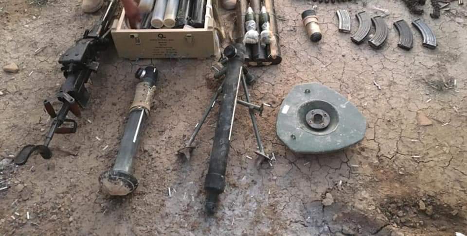 Weapons seized by ERD in Abu Saida. 6 people also arrested.  Imagine that