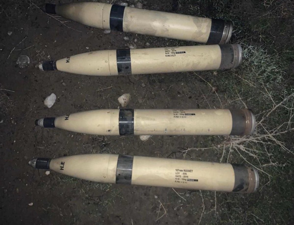 Images show indigenous MRLS truck with 3 racks of welded homemade Katyusha launchers that fired on the K-1 military base in Kirkuk, Iraq, yesterday killing an American & wounding 4 others. 