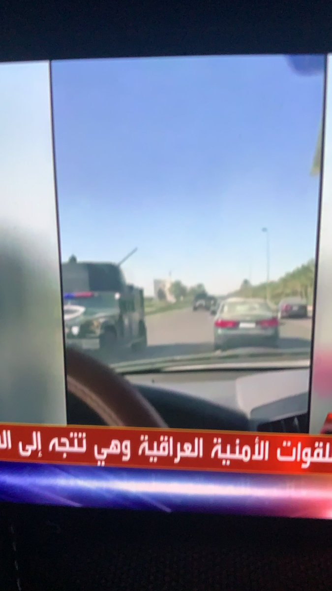 Iraqi security forces heading to the US Embassy in Baghdad