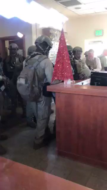 Footage of United States protection force at the Embassy compound in Baghdad, Iraq