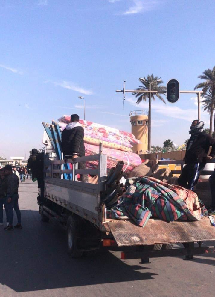 Some PMU supporters have started to leave area of U.S. Embassy in Baghdad