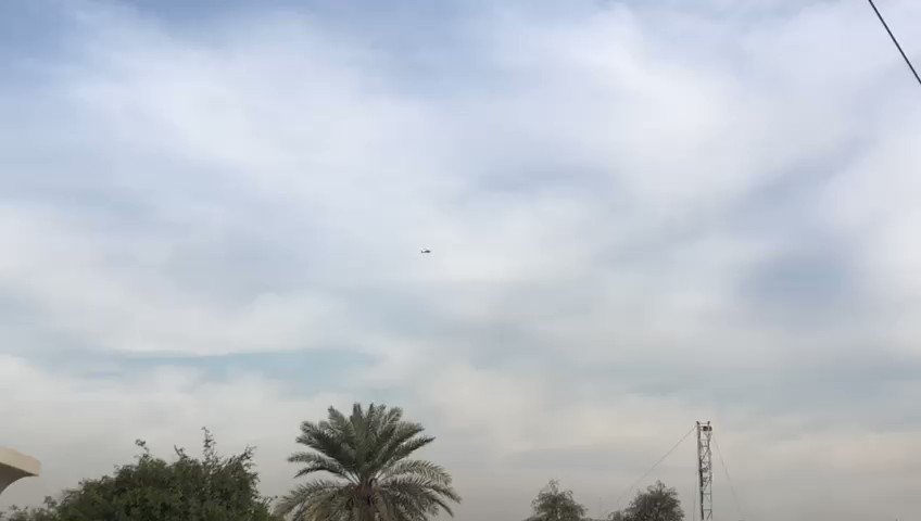 U.S helicopters continue to provide security for the U.S embassy in Iraq. Ongoing air patrols and show of force