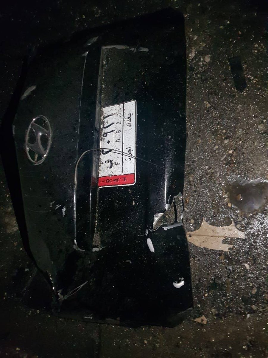 Debris of the cars that were targeted near Baghdad International Airport. Syrian pounds visible on the 2nd photo