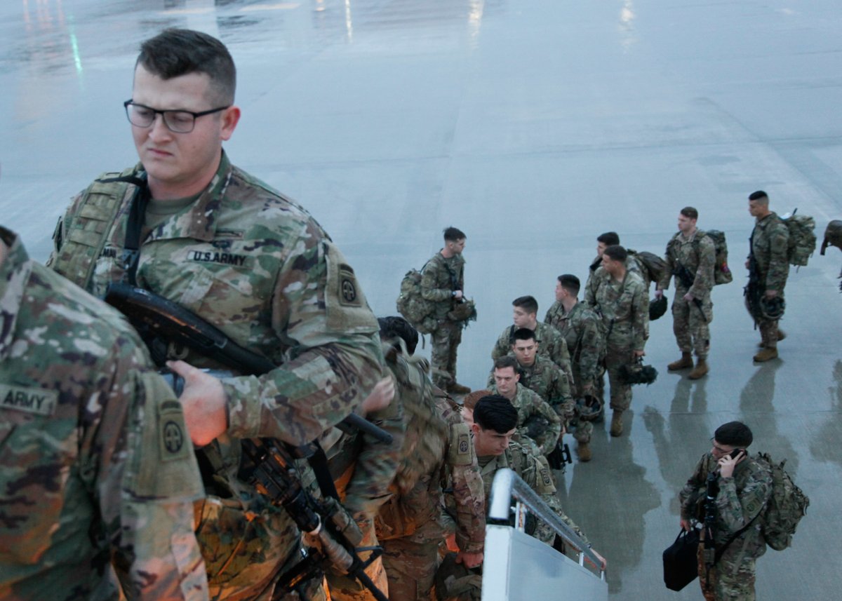 NOW: Paratroopers assigned to 1st Brigade Combat Team, 82nd Airborne Division are departing Fort Bragg for the U.S. Central Command area of operations (Middle East), january 4, 2020