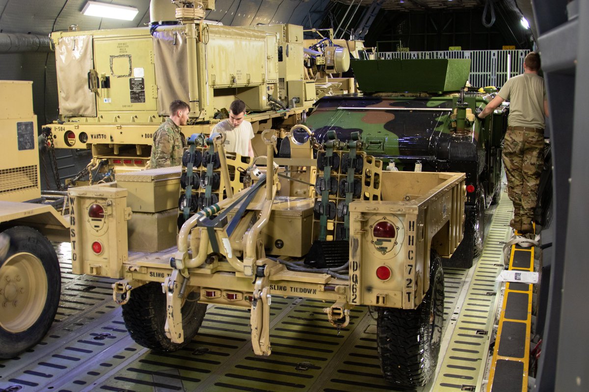 Equipment assigned to 1st Brigade Combat Team, 82nd Airborne Division is loaded into aircraft bound for the U.S. Central Command area of operations (Middle East) from Fort Bragg, N.C. on January 4, 2020