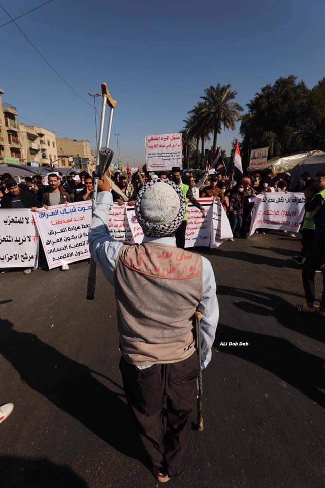 Mass demonstration of student  continue in Baghdad 