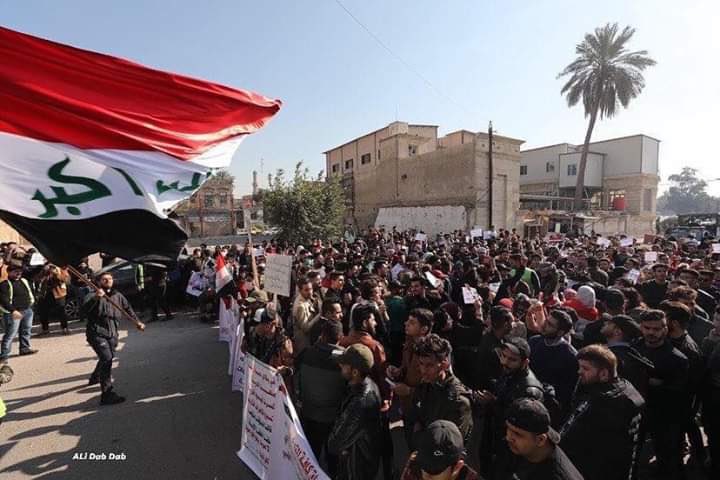 Mass demonstration of student  continue in Baghdad 