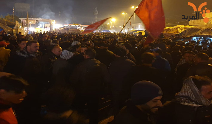 Tensions between the Wasit demonstrators and the deputy head of the teachers 'union
