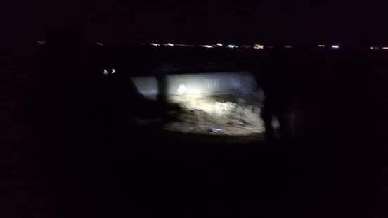Photos shows An Iranian missile landed near Erbil military Airbase which's host KTCC (US , Italian, UK, German troops) without any casualties
