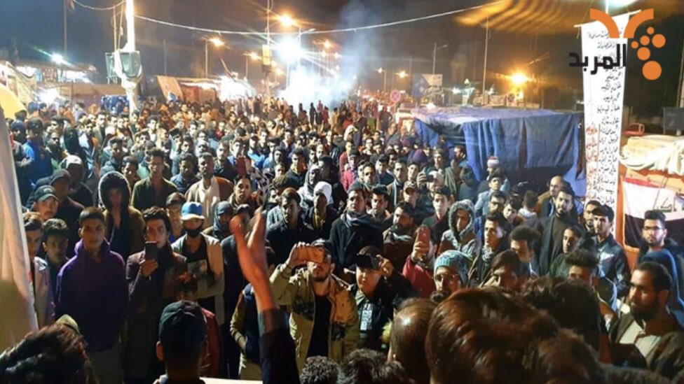 Gathering in Al-Rumaitha sit-in square to restore the momentum of the demonstrations and confirm the demands
