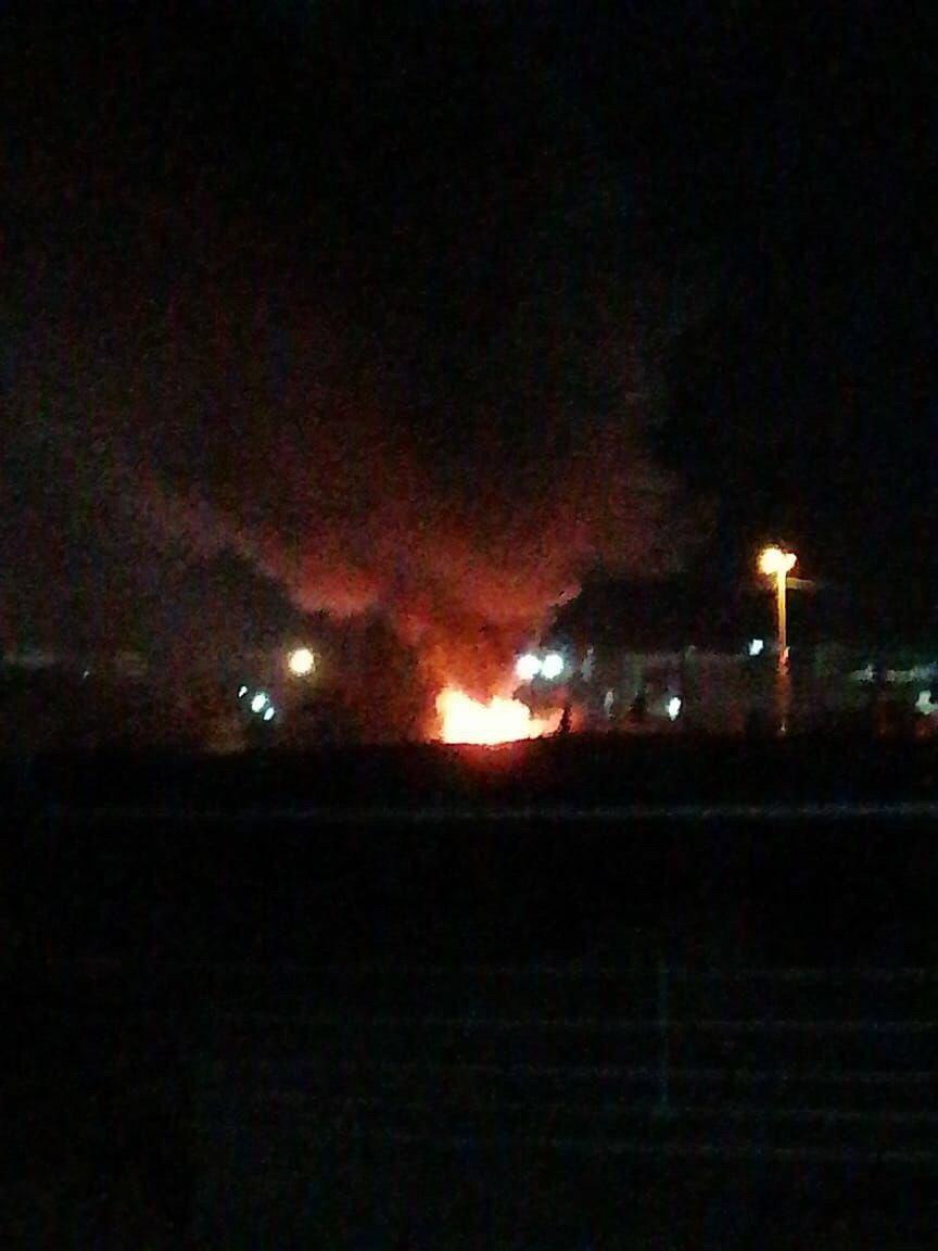 The headquarters of the Asa'ib Ahl al-Haq militia was burned in the central Najaf governorate