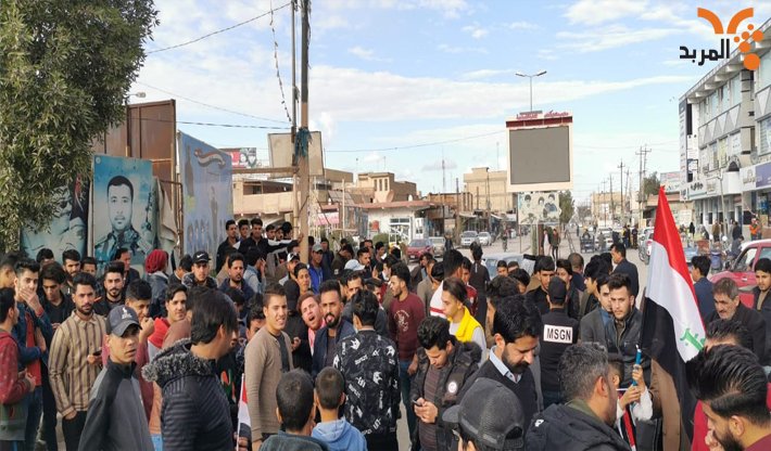 Mass demonstrations begin in the Rumaitha district of Muthanna